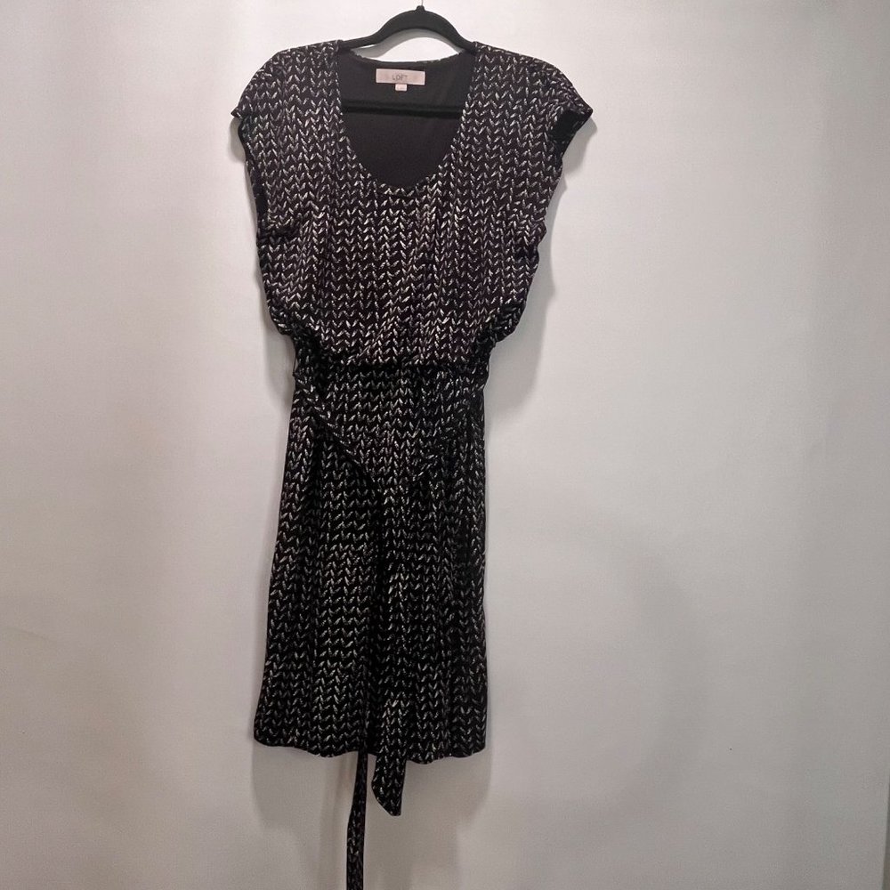 Loft Ann Taylor Women Midi Black Dress Size XS